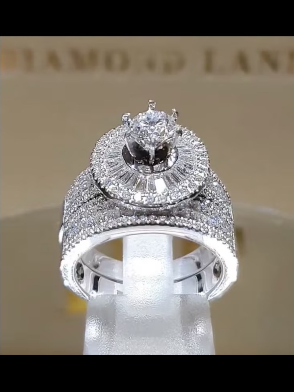 Affordable Fashion Finds Silver-Tone Halo Cluster Ring with Clear Stones